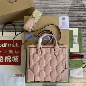 Replica Gucci 728309 GG Matelassé Mini Top Handle Bag Pink