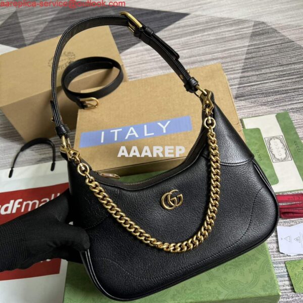 Replica Gucci 731817 Aphrodite Small Shoulder Bag Black 5