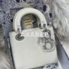 Replica Dior Lizard Leather Mini Lady Dior Bag with Crystals in Sakura