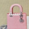 Replica Dior Lizard Leather Mini Lady Dior Bag with Crystals in White