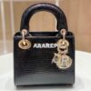 Replica Dior Lizard Mini Lady Dior Bag in Grey 2