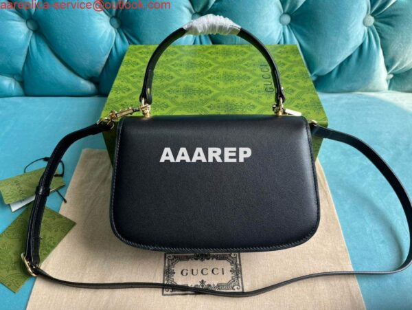 Replica Gucci 735101 Gucci Blondie Top-handle Bag Black 3