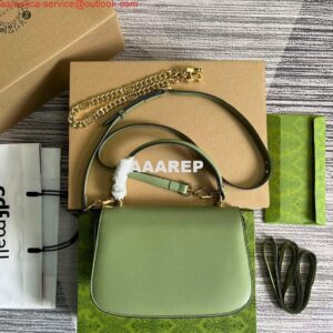 Replica Gucci 735101 Gucci Blondie Top-handle Bag Light green