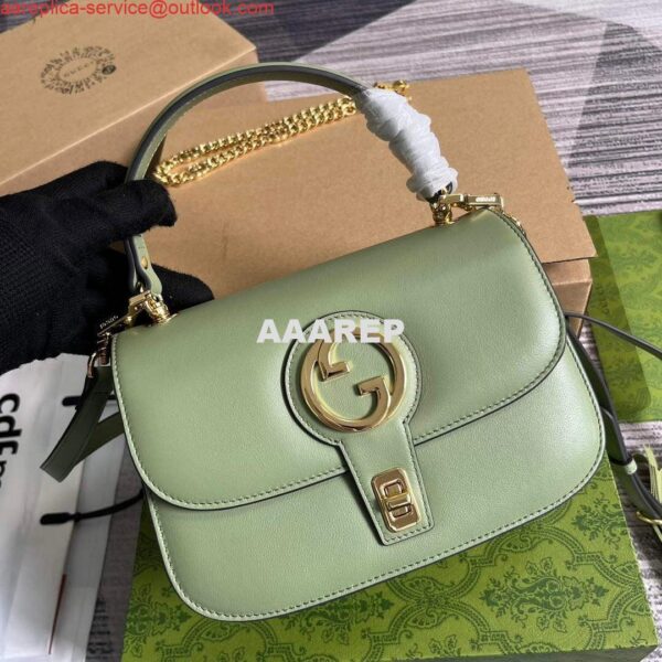 Replica Gucci 735101 Gucci Blondie Top-handle Bag Light green 5