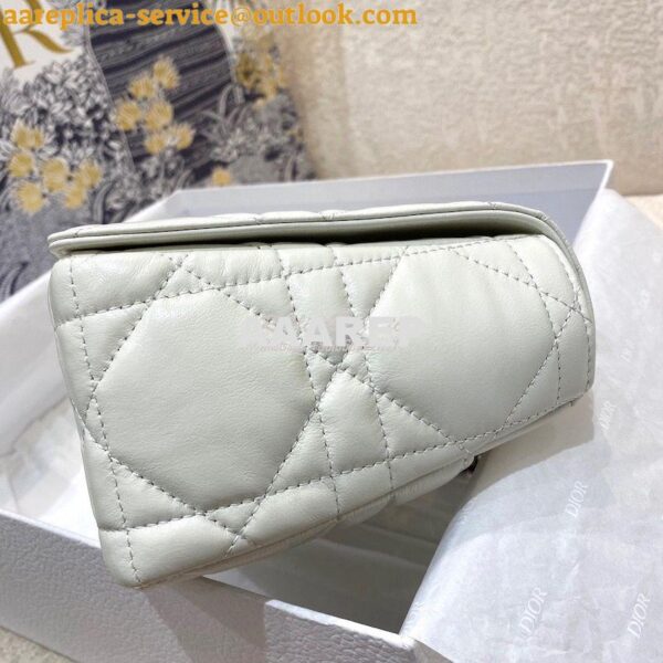 Replica Dior Medium Caro Bag Latte Quilted Macrocannage Calfskin with 7