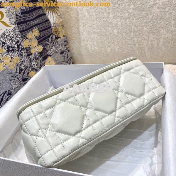 Replica Dior Medium Caro Bag Latte Quilted Macrocannage Calfskin with 8