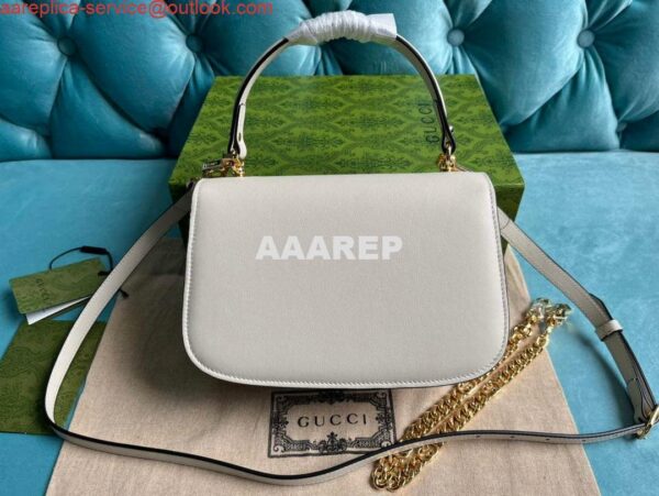 Replica Gucci 735101 Gucci Blondie Top-handle Bag White 3