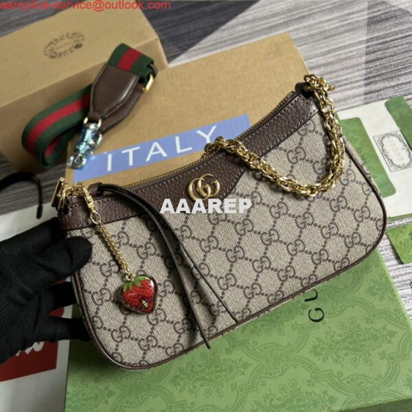 Replica Gucci 735132 Ophidia small handbag Brown 5