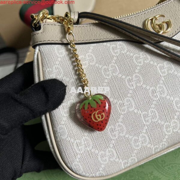 Replica Gucci 735132 Ophidia small handbag Oatmeal 7