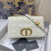 Replica Dior Medium Caro Bag Stone Gray Supple Cannage Calfskin M9242U