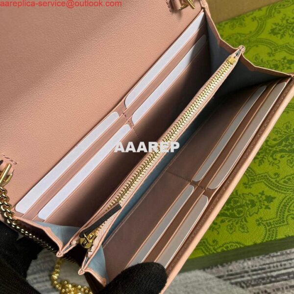 Replica Gucci 725215 Gucci Blondie continental chain wallet Light pink 9