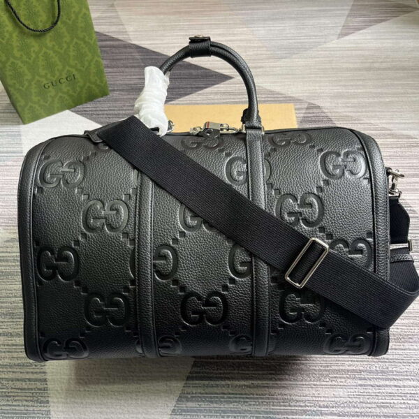 Replica Gucci 725282 Jumbo GG Small Duffle Bag Black 3