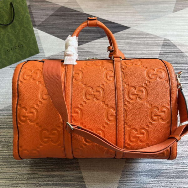 Replica Gucci 725282 Jumbo GG Small Duffle Bag Orange 3