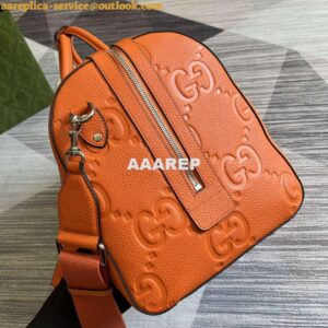 Replica Gucci 725282 Jumbo GG Small Duffle Bag Orange 2