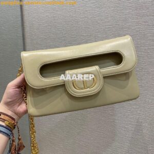 Replica Dior Medium DiorDouble Bag Beige Calfskin M8641