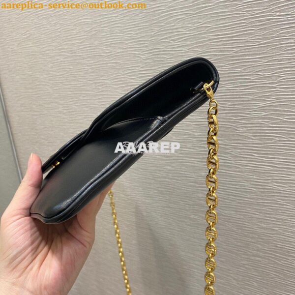 Replica Dior Medium DiorDouble Bag Black Calfskin M8641 5