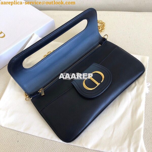 Replica Dior Medium DiorDouble Bag Blue Gradient Calfskin M8641 7