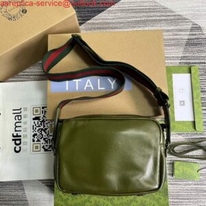 Replica Gucci 725696 Shoulder bag with tonal Double G Green