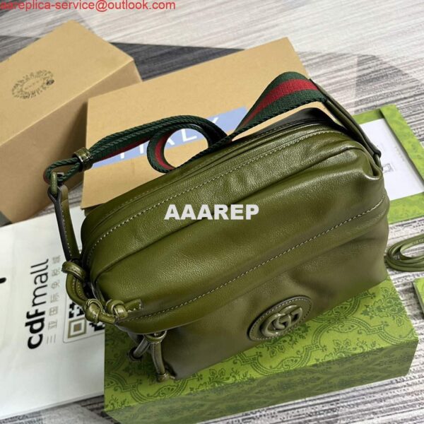 Replica Gucci 725696 Shoulder bag with tonal Double G Green 8