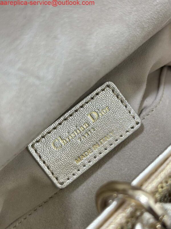 Replica Dior S0910 Micro Lady D-joy Bag Gold-Tone Satin with Gradient Bead Embroidery 10