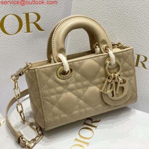 Replica Dior S0910 Micro Lady D-joy Bag Sand Colored Cannage Lambskin 2