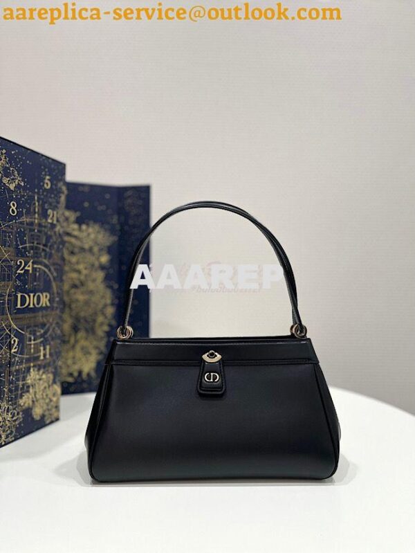 Replica Dior Medium Key Bag Black Box Calfskin M1843 3