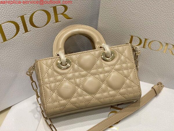 Replica Dior S0910 Micro Lady D-joy Bag Sand Colored Cannage Lambskin 4