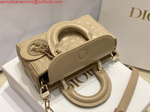 Replica Dior S0910 Micro Lady D-joy Bag Sand Colored Cannage Lambskin 6