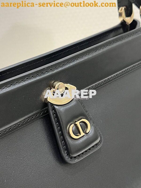 Replica Dior Medium Key Bag Black Box Calfskin M1843 6