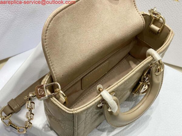 Replica Dior S0910 Micro Lady D-joy Bag Sand Colored Cannage Lambskin 7