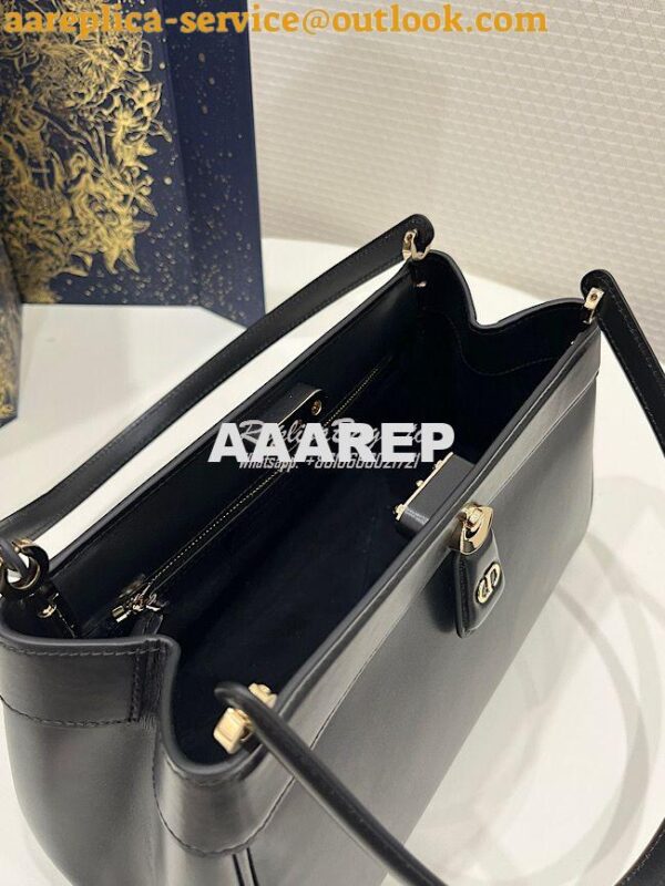 Replica Dior Medium Key Bag Black Box Calfskin M1843 8