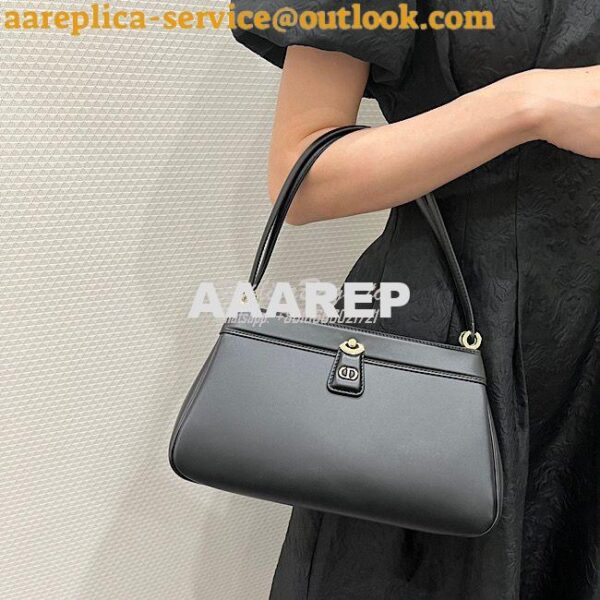 Replica Dior Medium Key Bag Black Box Calfskin M1843 12