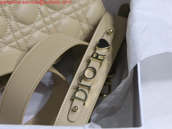 Replica Dior Small Lady My ABCDior Bag Lambskin M0538 Apricot 2