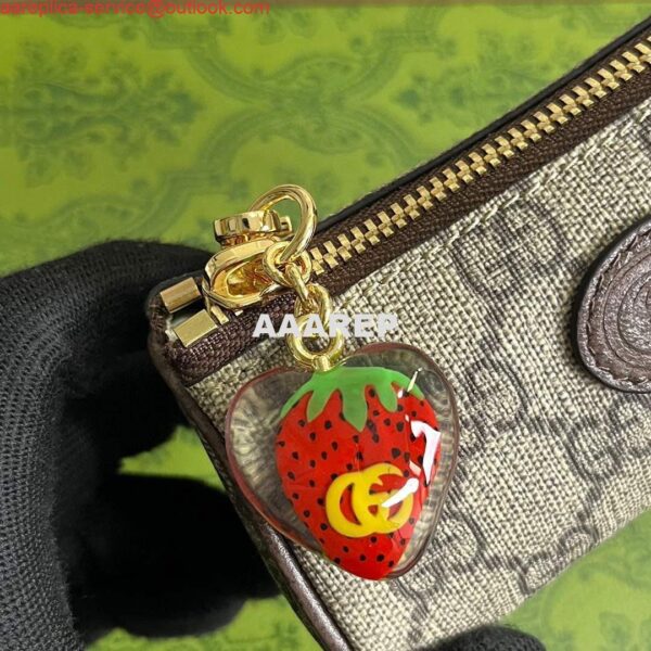 Replica Gucci 726253 Coin Purse With Double G Strawberry 8