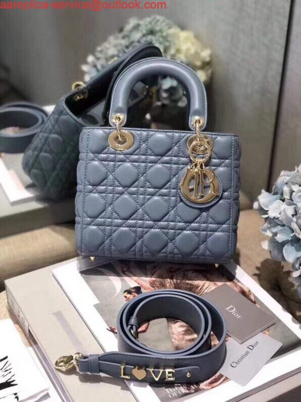 Replica Dior Small Lady My ABCDior Bag Lambskin M0538 Blue