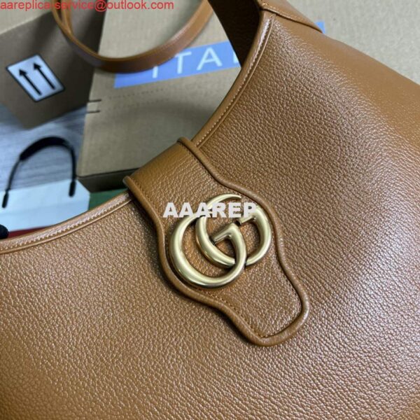 Replica Gucci 726274 Aphrodite Medium Shoulder Bag Light Brown 6