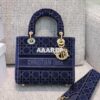 Replica Dior Medium Lady D-Lite Bag Blue Constellation Embroidery M056 2