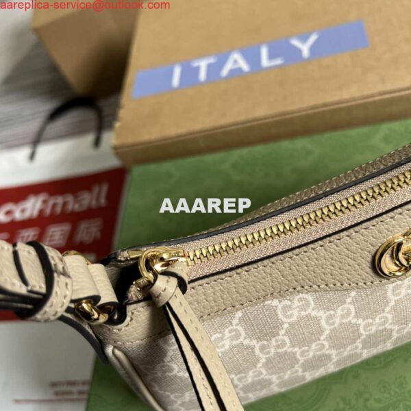 Replica Gucci 735145 GG Supreme Ophidia small handbag Oatmeal 8