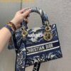 Replica Dior Medium Lady D-Lite Bag Blue Toile de Jouy Embroidery M056 2