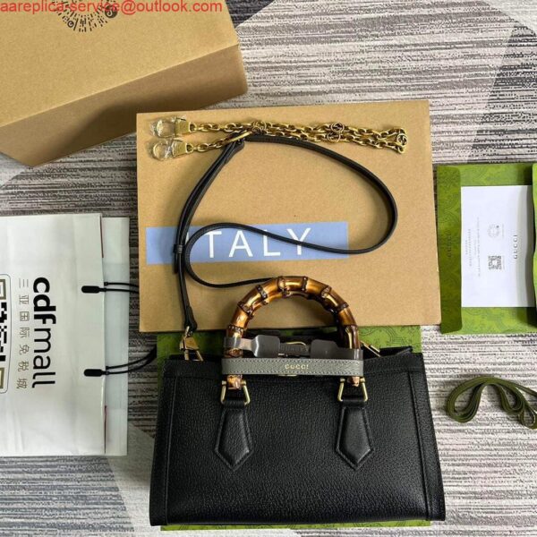 Replica Gucci 735153 Gucci Diana Small Shoulder Bag Black 3