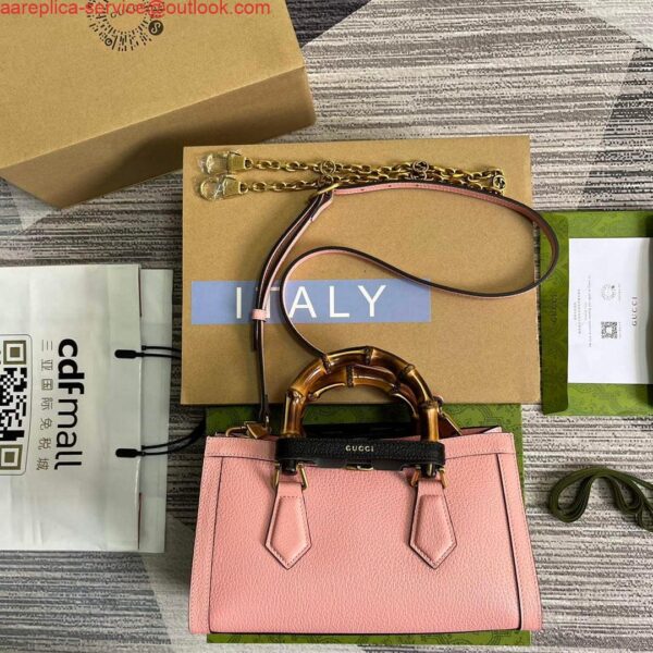 Replica Gucci 735153 Gucci Diana Small Shoulder Bag Pink 3