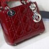 Replica Dior M0505 Mini Lady Dior Bag White Patent Cannage Calfskin