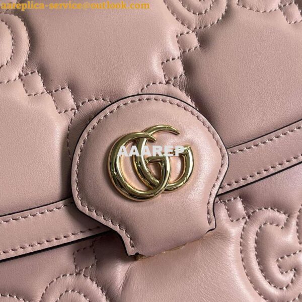 Replica Gucci 736877 GG Matelassé Handbag Pink 6