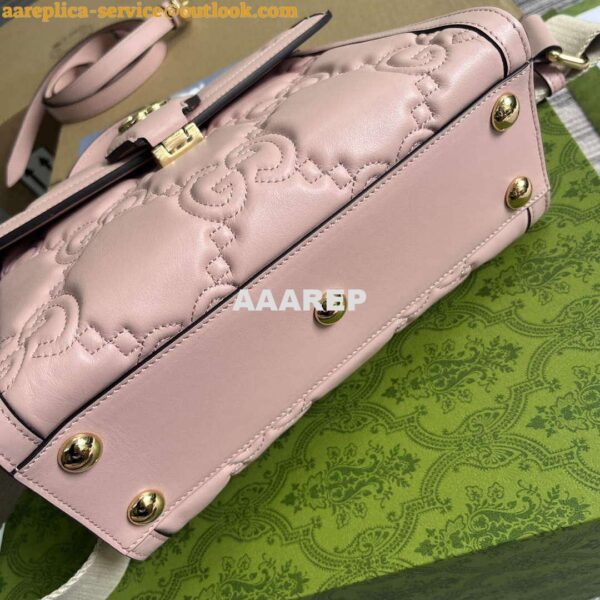 Replica Gucci 736877 GG Matelassé Handbag Pink 7