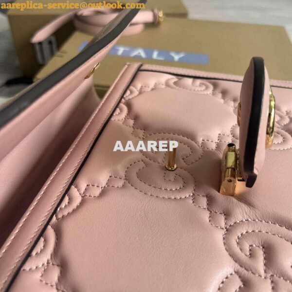 Replica Gucci 736877 GG Matelassé Handbag Pink 8