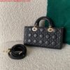 Replica Dior M0540 Lady D-joy Bag Black Cannage Calfskin with Diamond Motif 2