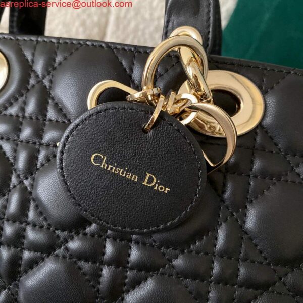 Replica Dior M0540 Lady D-joy Bag Black Cannage Calfskin 7