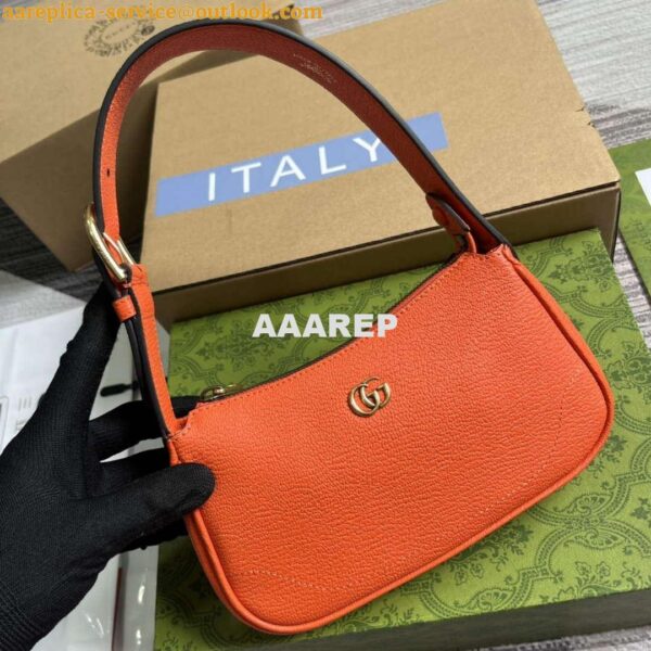 Replica Gucci 739076 Aphrodite Mini Shoulder Bag Orange 5