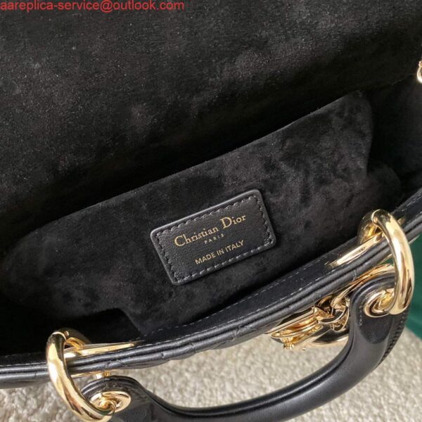 Replica Dior M0540 Lady D-joy Bag Black Cannage Calfskin 9