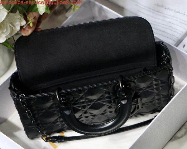 Replica Dior M0540 Lady D-joy Bag Black Cannage Calfskin with Diamond Motif 10